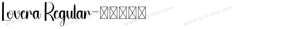 Lovera Regular字体转换